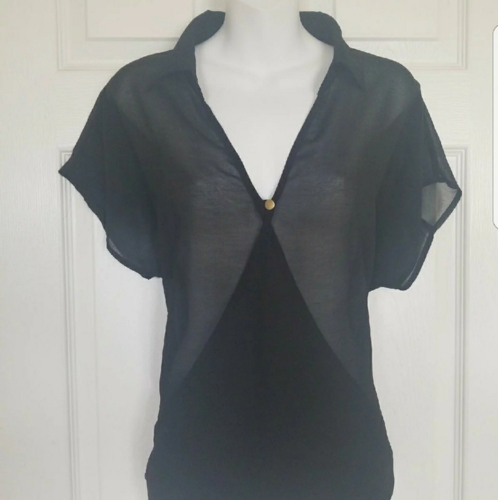 Sexy sheer black top